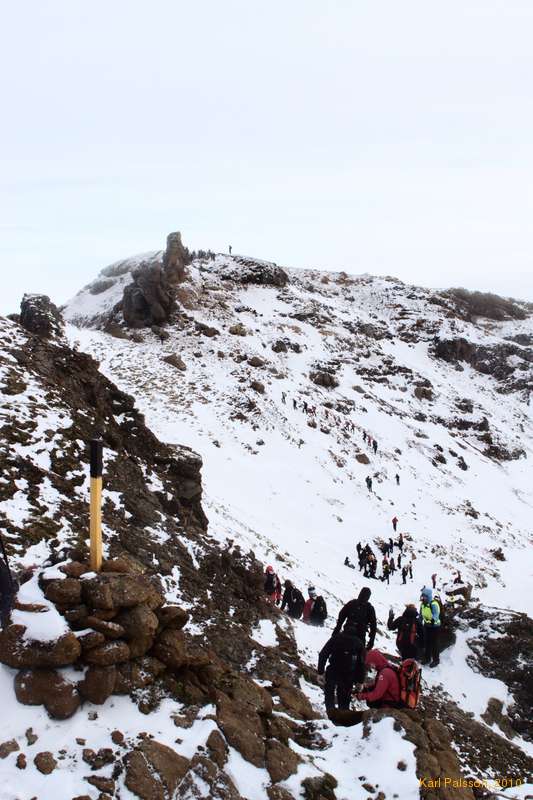 A busy section, a little steep and slippery