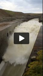 Water gushing through one of the parts of Blöndulón