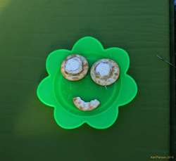 Grilled mushroom and cream cheese man