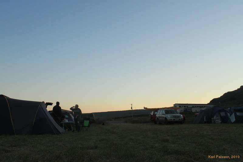 11pm, relaxing in the campground