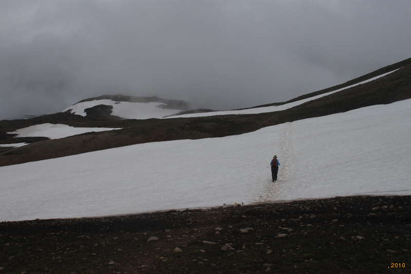 Mum strolling through the hills