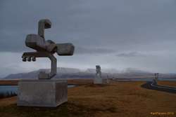 Sculptures on a cold blustery afternoon