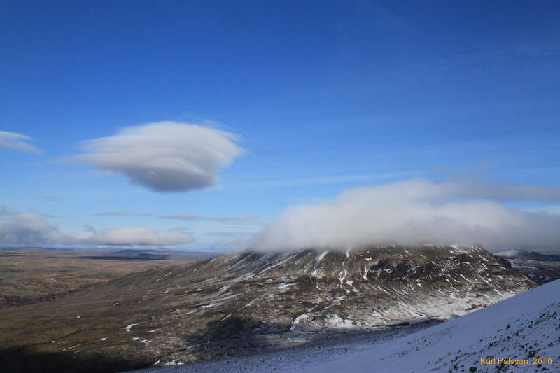 Hvalfell being eaten by clouds