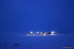 Crossing the snowswept heights