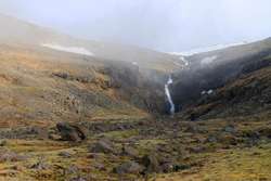 Waterfall in a small valley