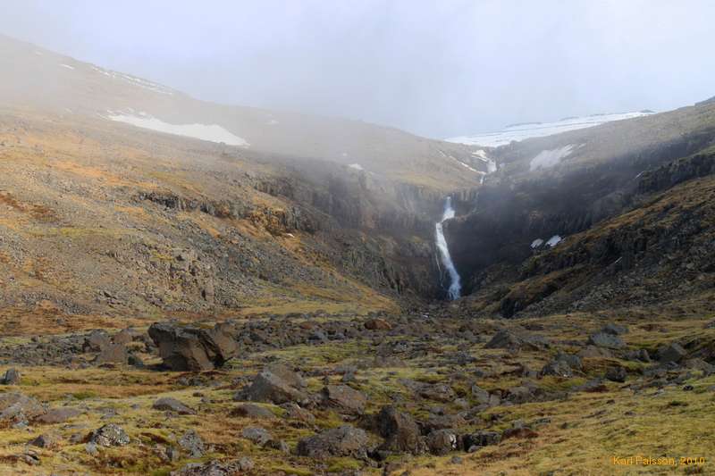 Waterfall in a small valley