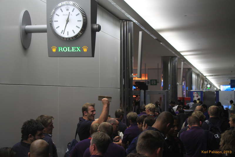 English soccer team wears purple too