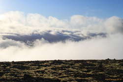 Clouds falling into the valleys
