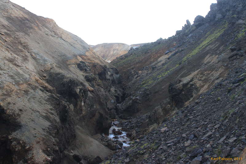 The lavafield ends at Grænagil