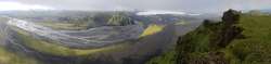 Towards Katla, from the top of Skálarfjall, over Múlakvísl