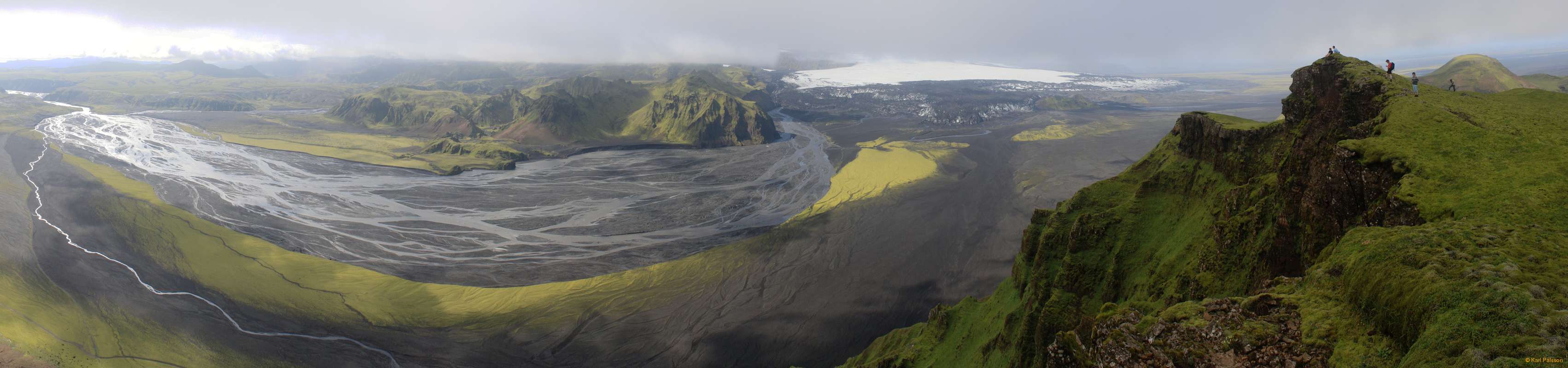 Towards Katla, from the top of Skálarfjall, over Múlakvísl