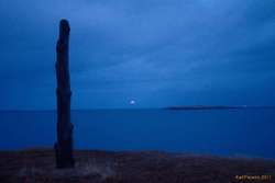 Moonset from Laugarnes