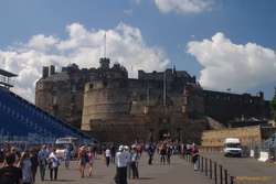 Approaching Edinburgh Castle