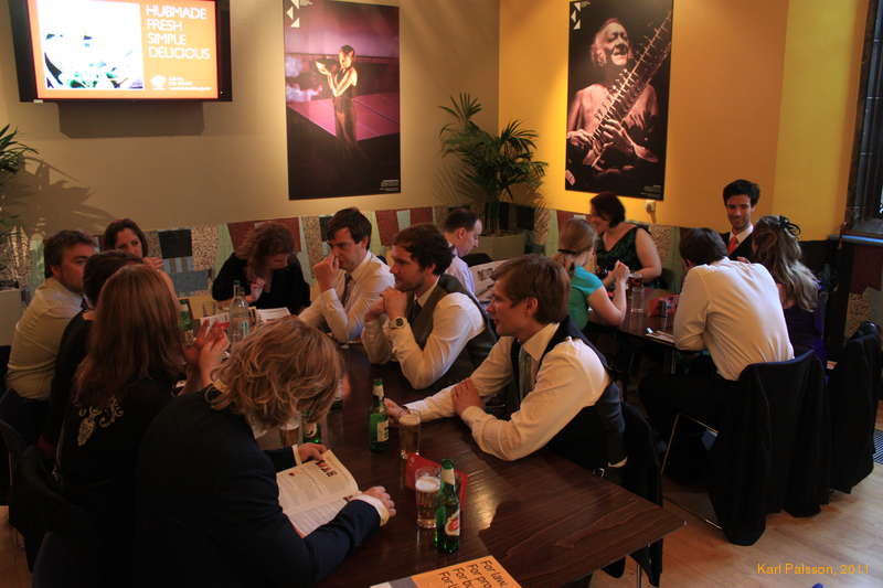 The gang at lunch, waiting for part 2