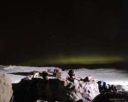 Warm, wet, aurora watching