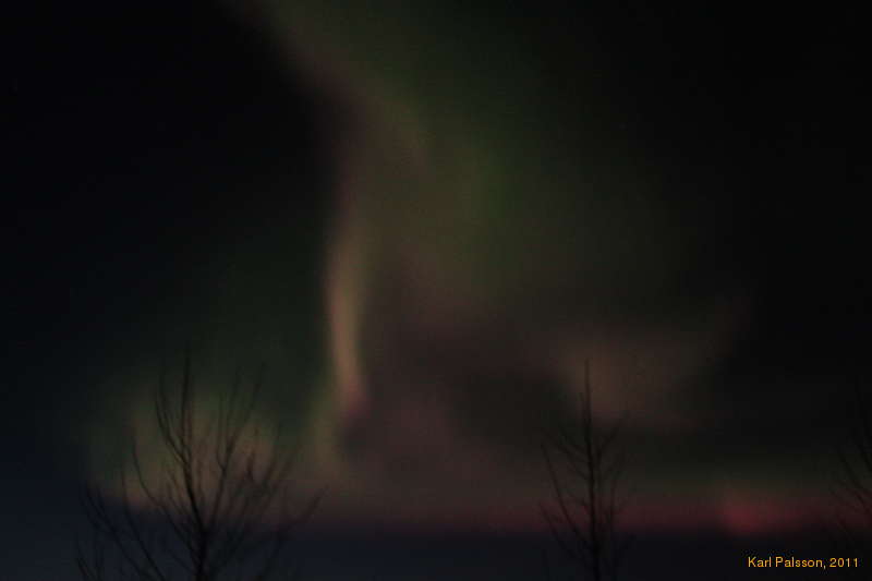 A hint of the best aurora I've seen
