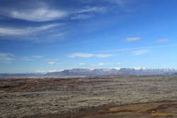 Across the lava towards Esja