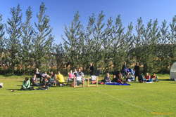 Big crowd at half time