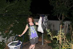 Kata in the back yard at Oli and Stephs