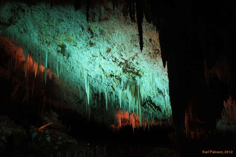 Highly decorated ceilings in Jewel Cave