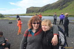 Kata and Ásta at the start