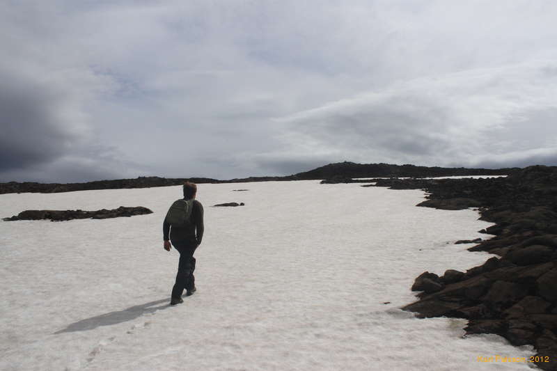 Tryggvi strolling towards the top