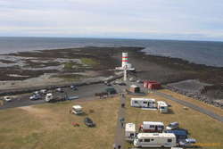 Looking at the old lighthouse from the new one