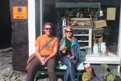 Vala and I enjoying some sun