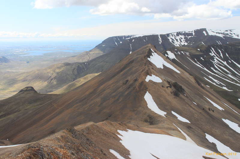 West again.  I had come over the ridge itself, not up the path