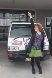 Picking up our hot ride