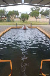 Mum enjoying a soak in the Pillaga Bore