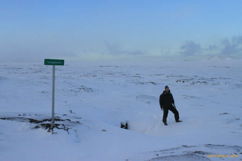 Hrafn near one of the entrances