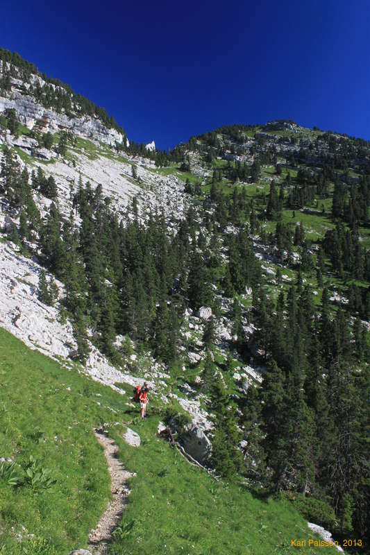 Looking back south towards the Dent de Crolles