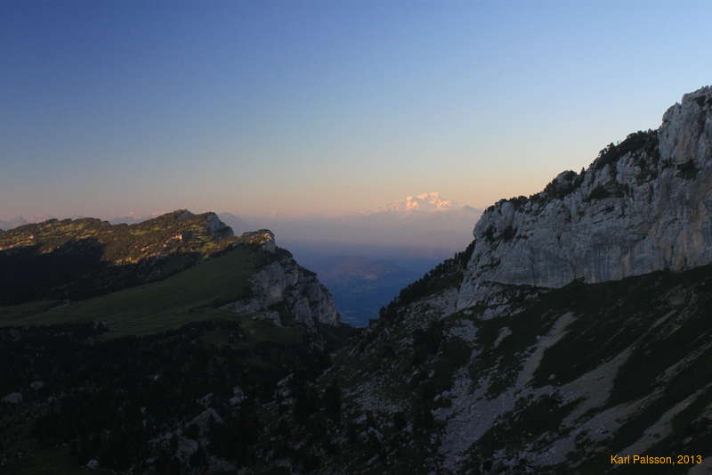 Mont Blanc from the Col du Bellefont
