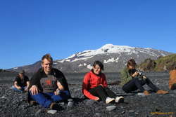 Chilling under the glacier