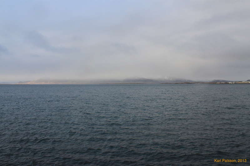 Volcanic ash on the bay