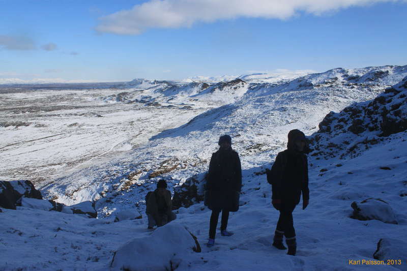 Happy people in the dark shadows