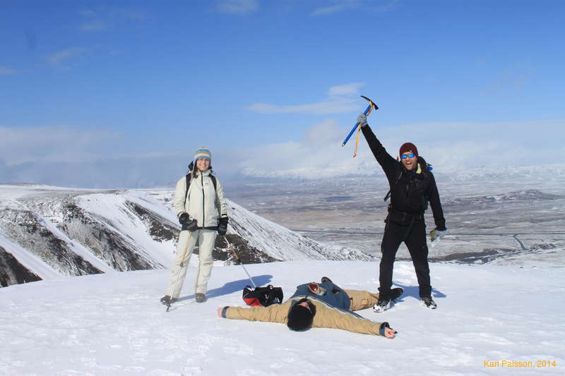 Iveta, Siggi and Logi on Sauðadalahnúkur