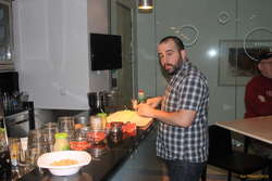 Eyvi preparing some tasty snacks