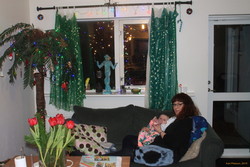 Kata and Stella getting christmasy