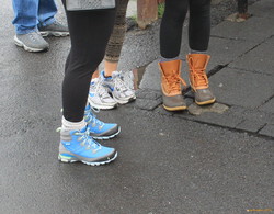 Tourists in big new boots