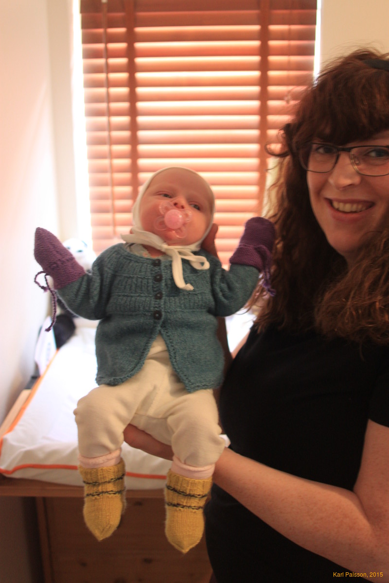 Getting dolled up for a first walk