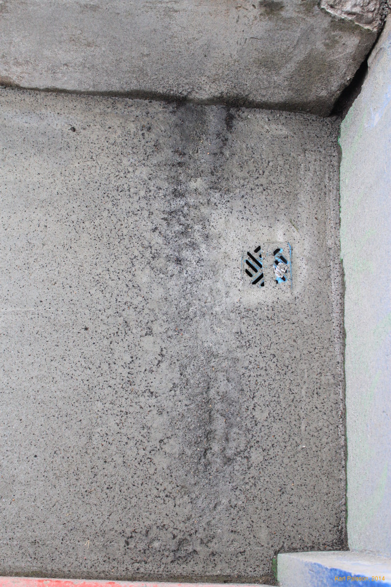 rain damaged concrete