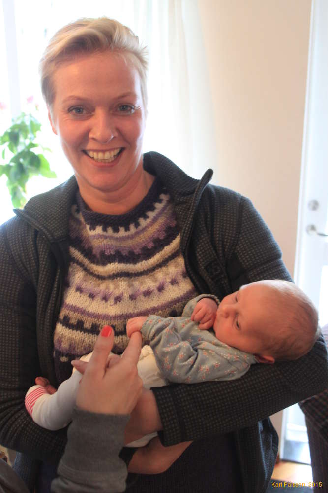 Holding hands with Herdís and Aníka