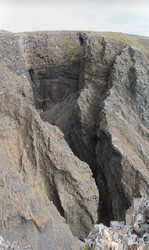 Vertical pano into Kálfsgil