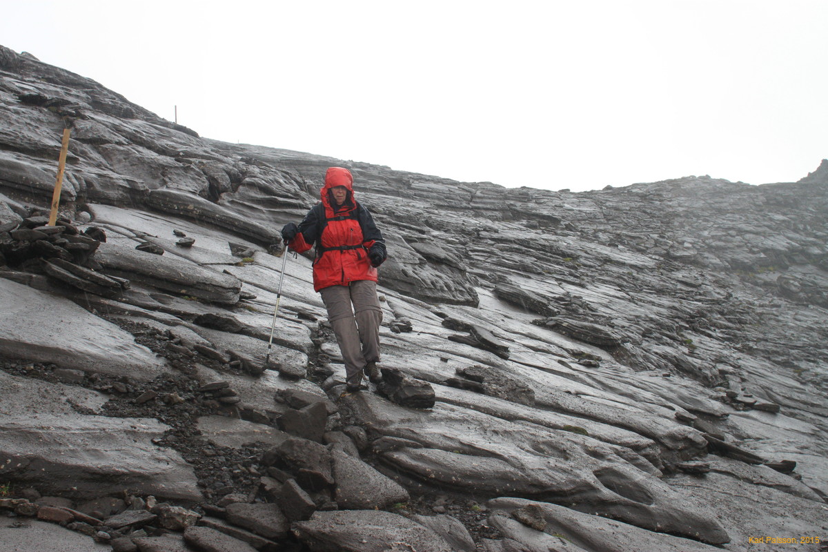 Mum coming down in the rain