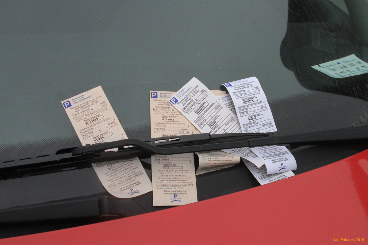 Tickets for one and all (more in the glove box)