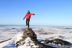 Happy walkers posing