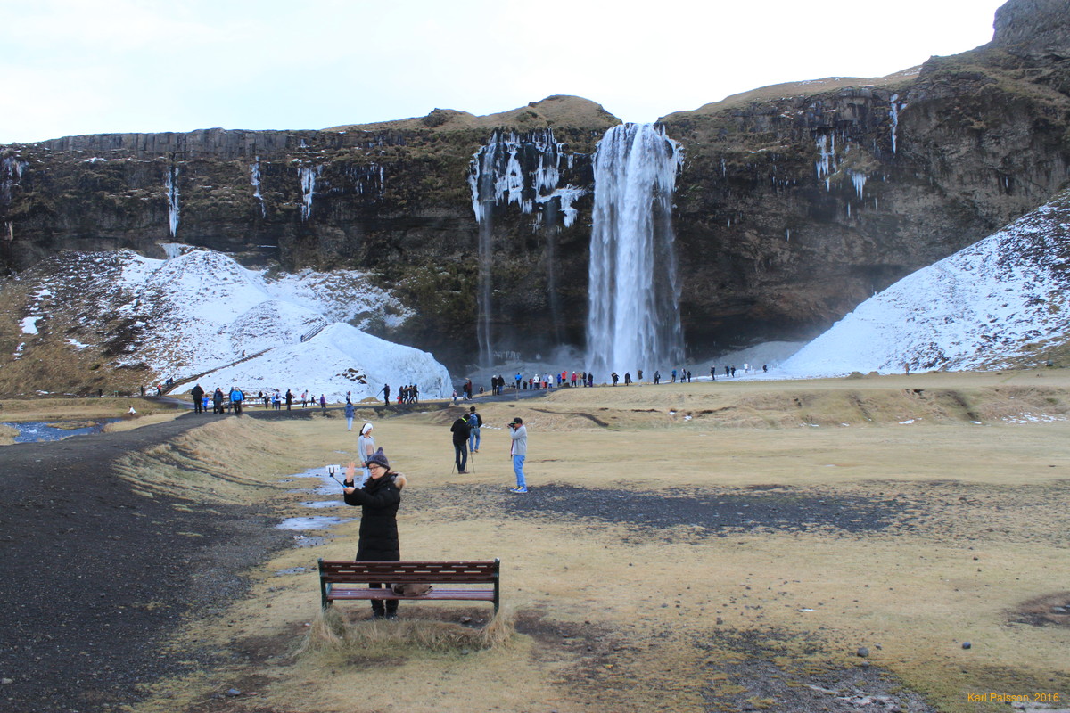 Seljalandsfoss in winter