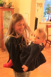 Stella making friends